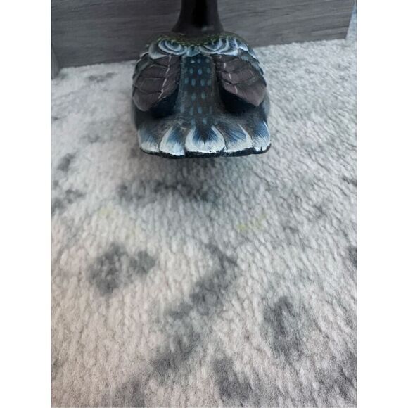 Vintage Handpainted Wooden Carbed Decoy Decor - Picture 5 of 13